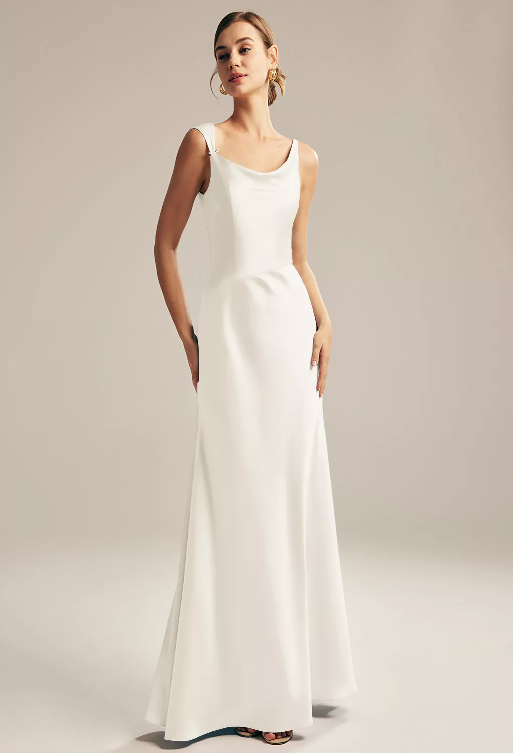 AW Meggie Ivory  Long Bridesmaid Dresses